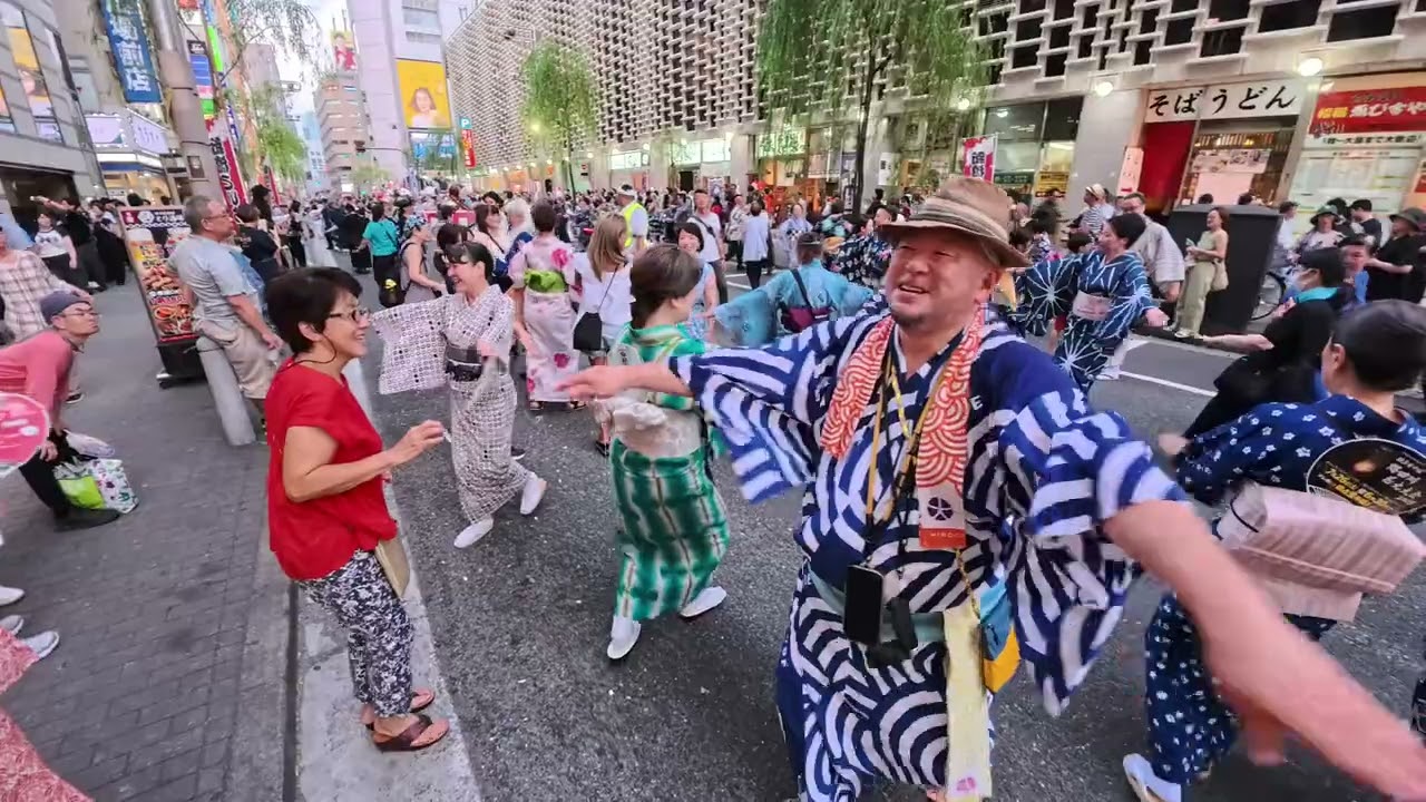 【好きになった人】（都はるみ）　2025年「第28回新橋こいち祭」盆踊り1日目14　柳通り第一部　東京都港区
