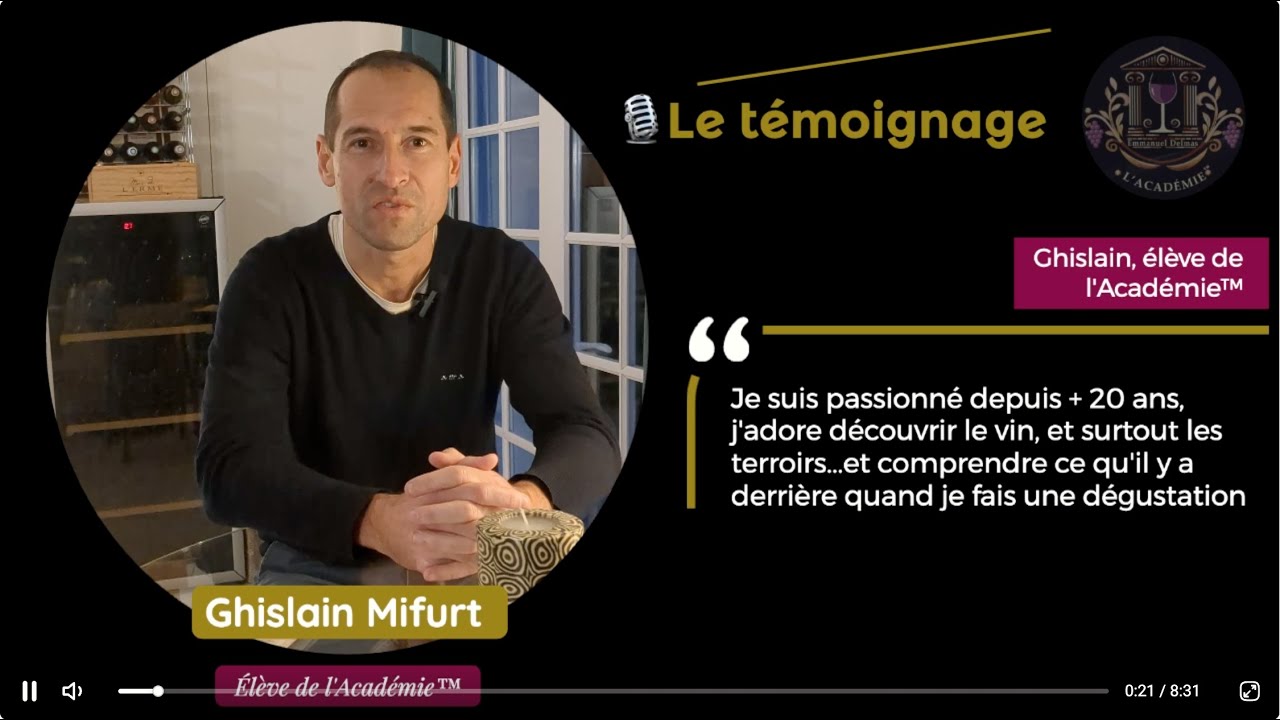 Formation Vin pour devenir expert : témoignage d'un élève