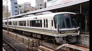 京橋駅を発車する221系