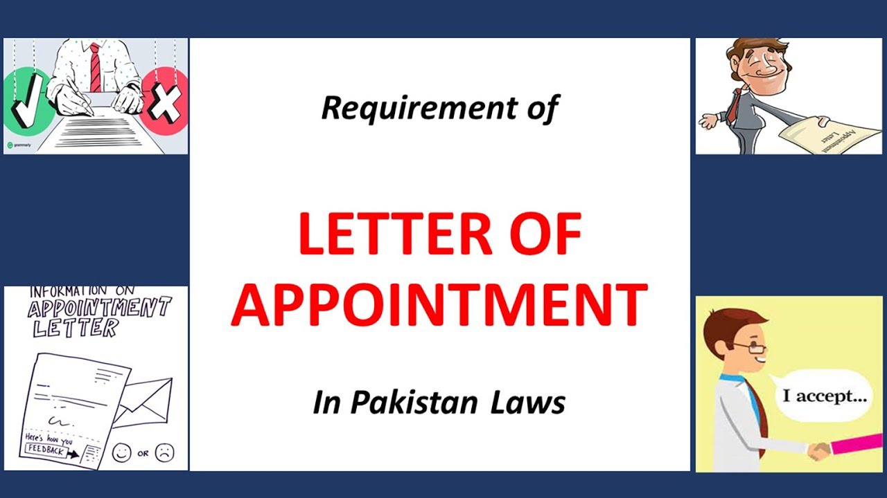 Appointment Letter – as per Pakistan Laws “Standing Orders,1968 & Sindh Terms of Employment Act 2015