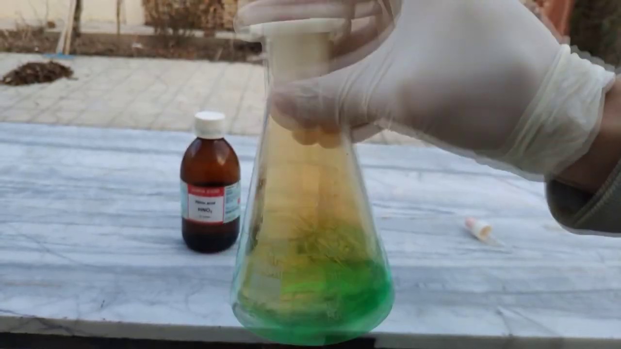 Reaction of nitric acid with copper( part 1 ) YouTube