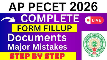 AP PECET 2026 Application Form - AP PECET Registration 2026| How To Fill AP PECET 2026 Form