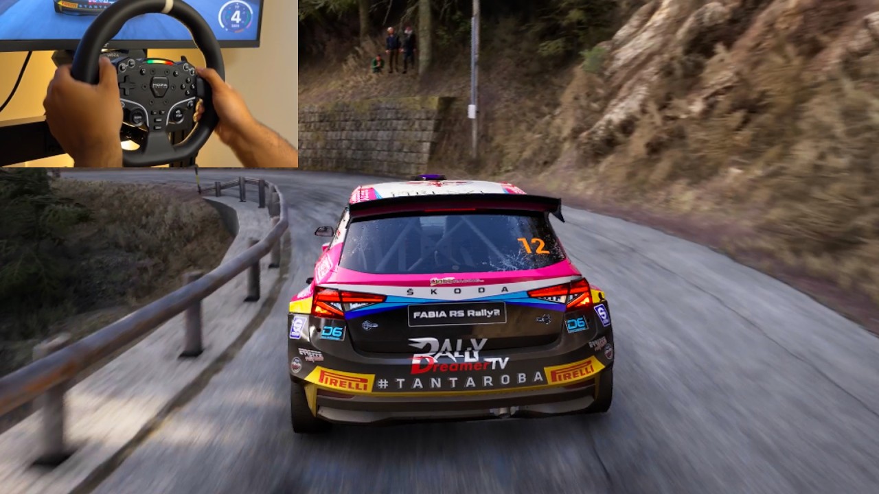 Skoda RS Rally at Monte Carlo Rally - Assetto Corsa Rally 0.3 BETA | Wheel Gameplay