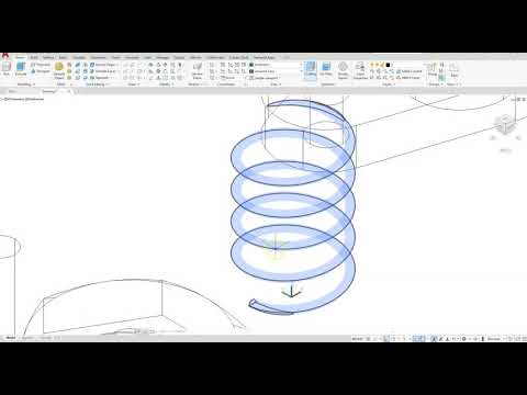 AutoCAD 3D - Helix, Sweep, and Extrude