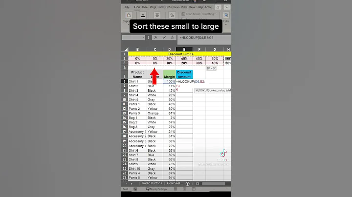 Excel tip how to use hlookup #exceltips