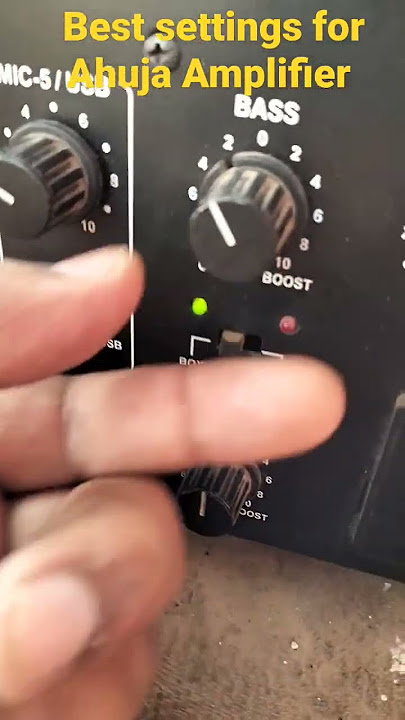 Best Settings for AHUJA SSA-160DP