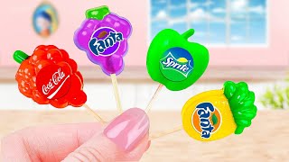 Rainbow Fruit Ice Cream 🌈 How To Make Miniature Coca Fanta Sprite Ice Cream Jello 🍰 Min Cakes