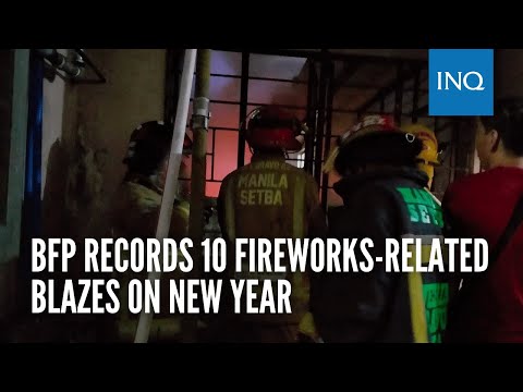 BFP records 10 fireworks-related blazes on New Year