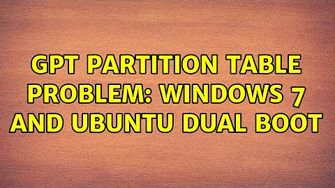 Ubuntu: GPT partition table problem: Windows 7 and Ubuntu dual boot