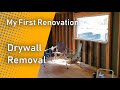 I Did My Own Drywall Removal (And Tore Down A STUPID Wall) | My First Renovation