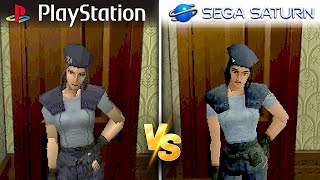 RESIDENT EVIL :  PlayStation VS. Sega Saturno 🧛‍♂️ ||  Comparativo Gráfico⚡ || Jugamer