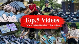 Top 5 Videos : i found New iPhone New Samsung Phone &amp; a lot of Money on the Landfill