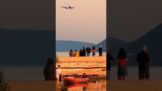 Ryanair Boeing 737 landing at #corfu #aviation  #holiday #greece #vacation #shorts #shortvideo