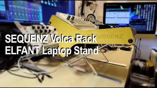 Sequenz Volca Rack + ElfAnt Laptop Stand