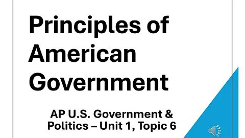 AP GOPO 1.6 Principles of American Government