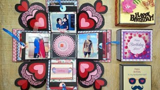 DIY gift ideas for valentines| valentine's day explosion box | love theme explosion box