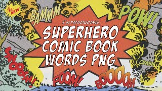 Superhero Comic Book Words PNG Comic Book Words Cut Out PNG