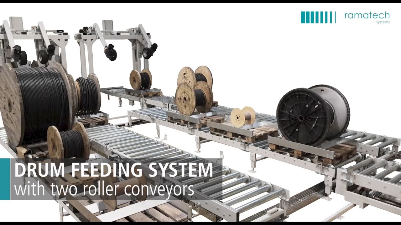 Ramatech Drum feeding system two roller conveyor