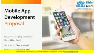 Mobile App Development Proposal PowerPoint Presentation Slides