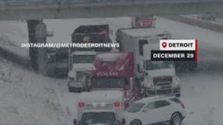 Winter storm makes for dangerous driving in Michigan