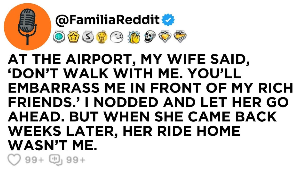 AT THE AIRPORT, MY WIFE SAID, ‘DON’T WALK WITH ME. YOU’LL EMBARRASS ME IN FRONT OF... Reddit Stories