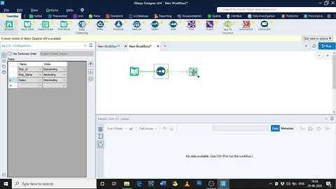 Sort Tool in alteryx workflow.