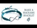 Make a knotted macrame friendship bracelet - jewelry making tutorial