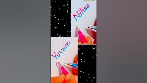 Yuvasri and Nihaa stylish Beautiful calligraphy #writing #ytshorts