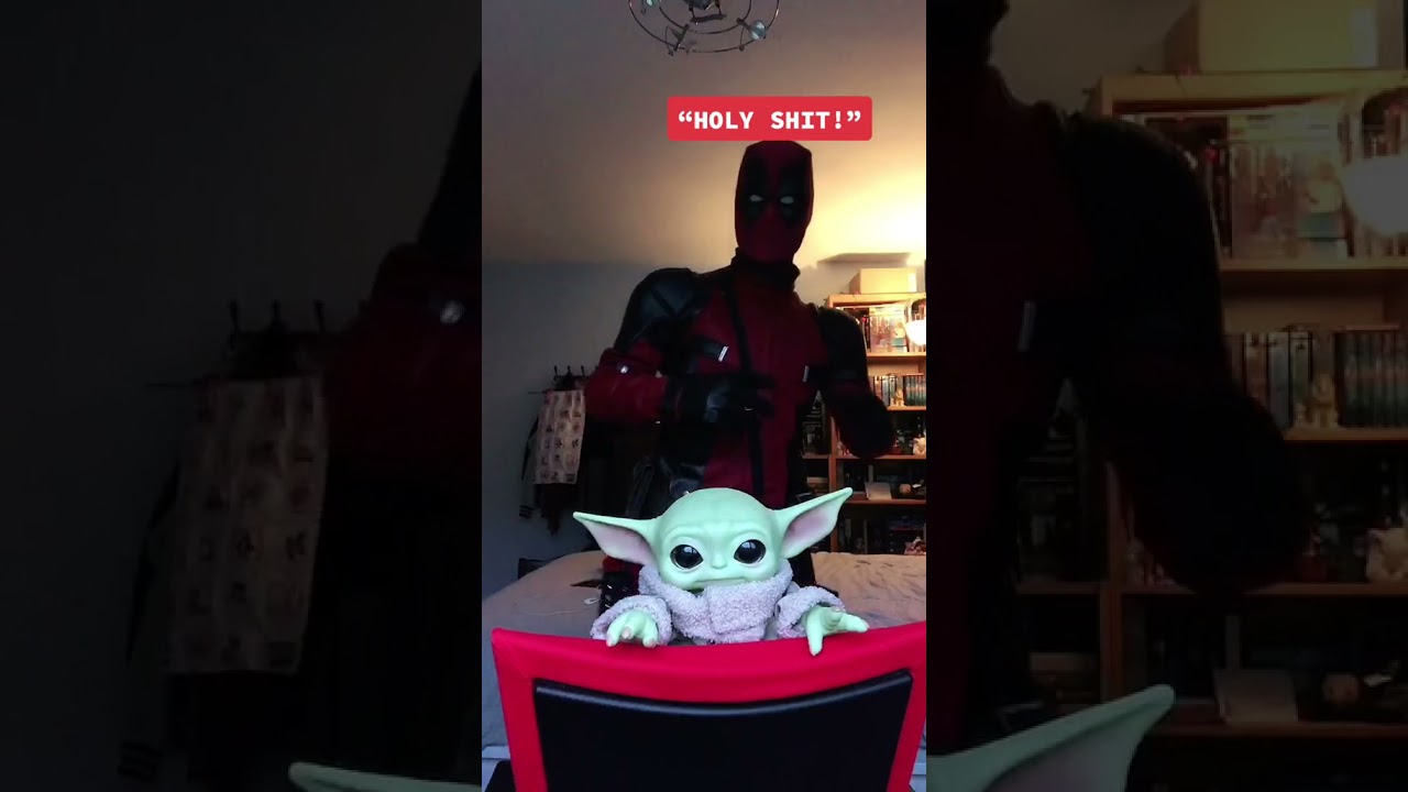  😳😂 #deadpool #babyyoda #grogu #starfire #cosplay #cosplay#marvel#starwars #foryou#foryoupage#funny