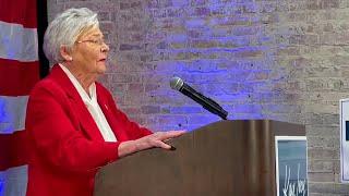 Gov. Kay Ivey speaks after winning another term as Alabama governor