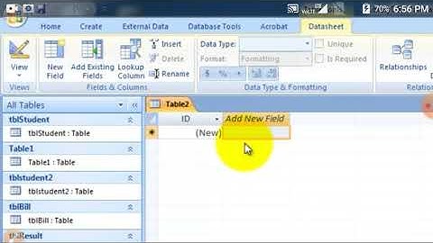 #Class8 Chapter-2 MS Access Class-8 Creating Tables (Part-9(b))Creating a table Using Datasheet View
