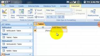 #Class8 Chapter-2 MS Access Class-8 Creating Tables (Part-9(b))Creating a table Using Datasheet View