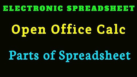 Parts of Open office Calc window || Open office 4 Calc  Beginners Tutorial || By Ravi sspet ||
