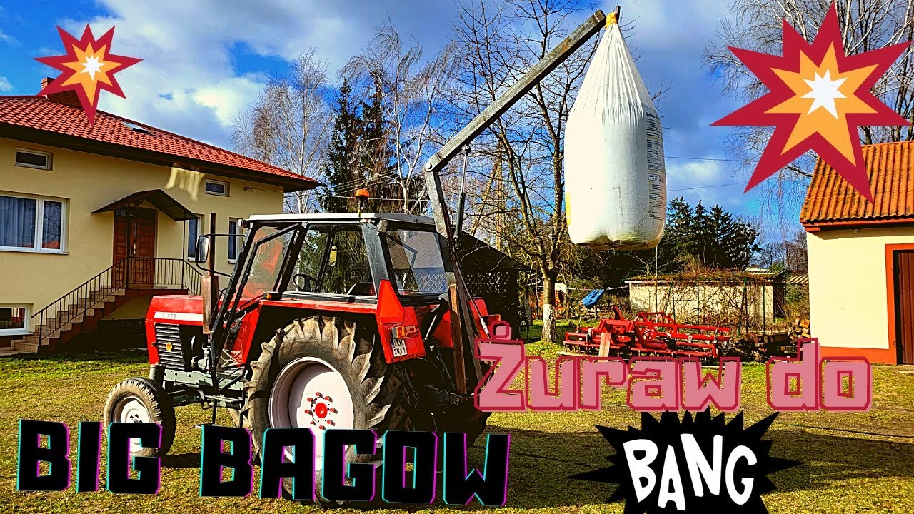 Budowa ŻURAWIA Do załadunku BIG BAGÓW z Nawozem