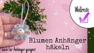 Blumen Anhänger 🌸 Holzperle mit zwei Gesichtern 🫶