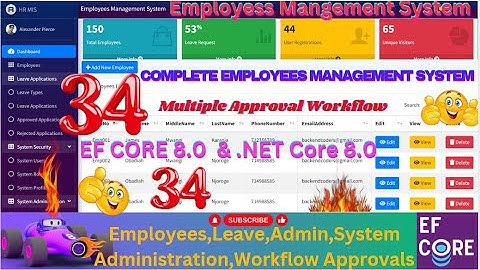 EP 34 Employees Management System With EFCore,MS SQL ASP.NET.CORE,Multiple User Approval Workflows🚀💥