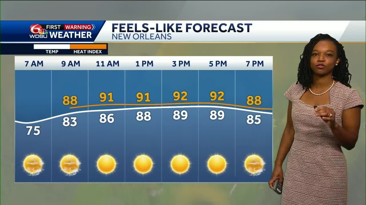 Mostly dry and hot day ahead in your Wednesday New Orleans forecast ...