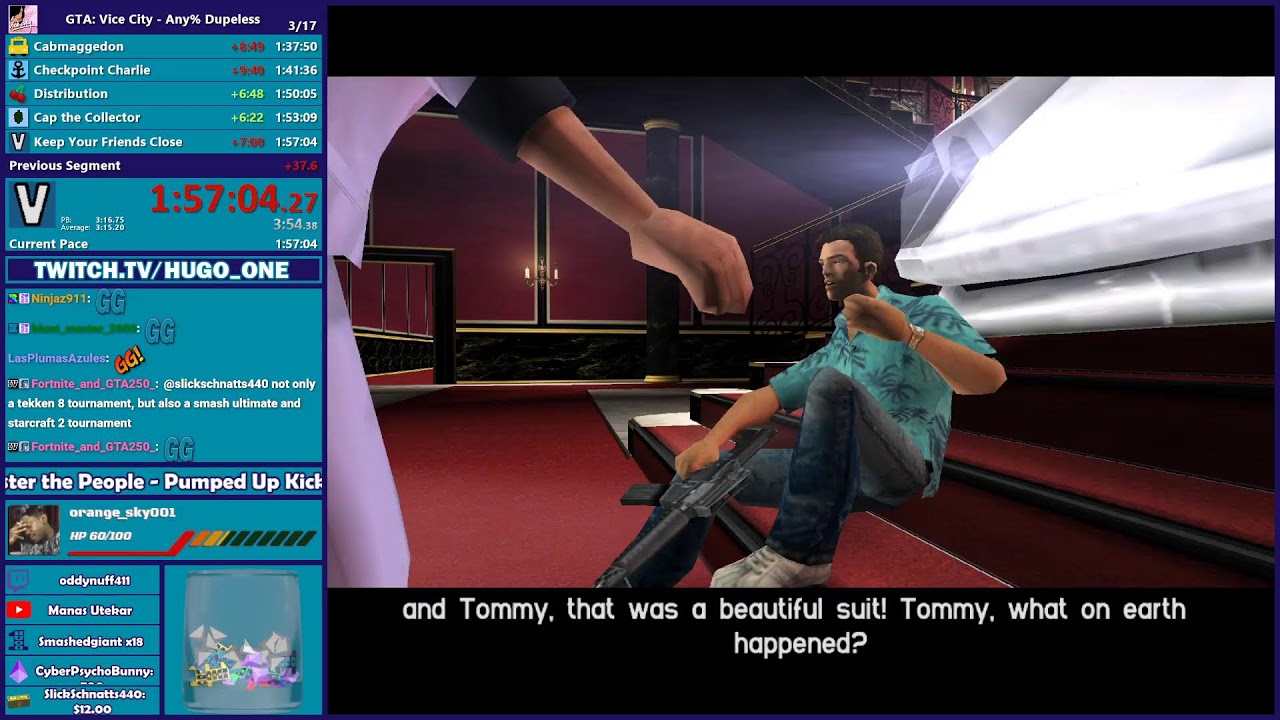 GTA Vice City Any% Speedrun - Chat on Twitch - https://www.twitch.tv/hugo_one