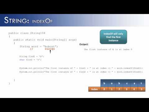 ვიდეო: რამდენი indexOf მეთოდია String კლასში?