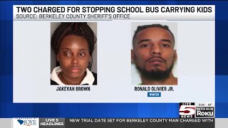VIDEO: 2 adults face charges in connection with stopping a Berkeley County school bus