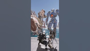 Epic battle robot t-rex vs giant mecha jaeger 🔥🔥🔥 titan camera women & cameraman got shocked⁉️