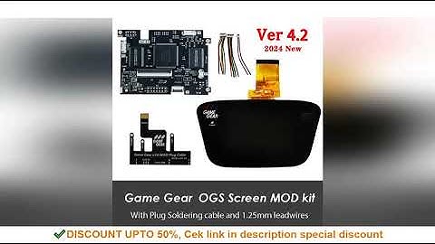 2024 IPS V4.2 Pre-laminated OGS Screen MOD Kits For SEGA Game Gear Highlight Brightness Backlit LCD