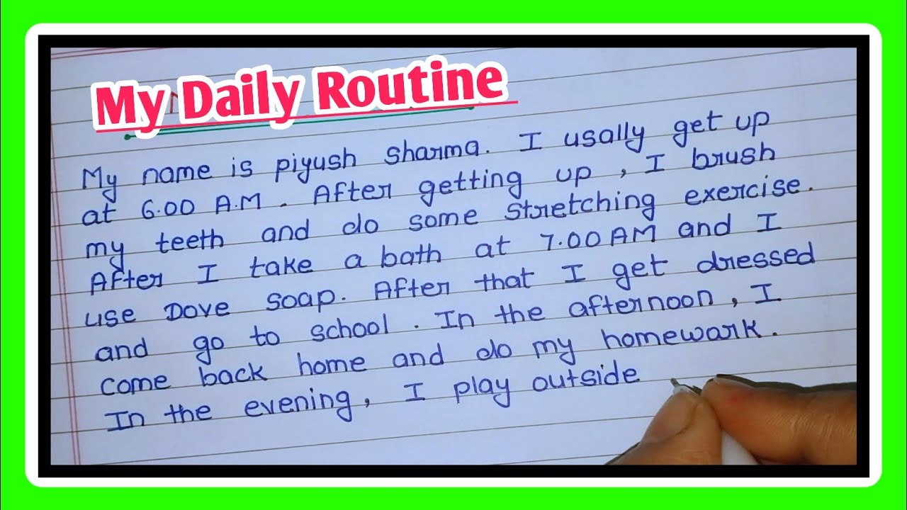 My daily Routine In English|Daily Routine|essay on my daily life|Data ...
