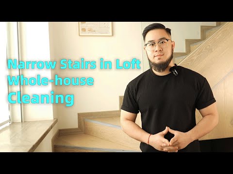 Narrow Stairs in Loft Whole-house Cleaning
