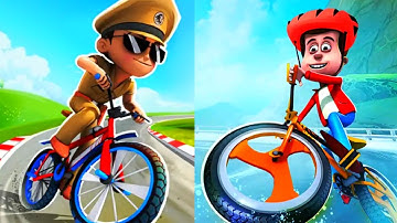 Little Singham Cycle Race VS Golmaal Junior Game 2025 Gameplay Android, ios