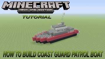 Minecraft Xbox Edition Tutorial How To Build Coast Guard Patrol Boat Update Version
