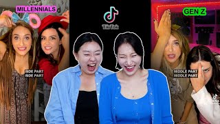 Korean Girls React to 'Gen Z vs Millennials' Tiktok