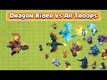 DRAGON RIDER Vs All Troops | Clash of Clans Update | Dragon Rider Attack | COC new update gameplay