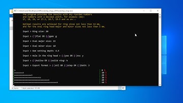 Windows | Demo of the oval top rings making program