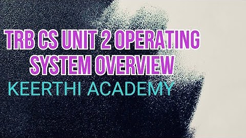 TRB CS UNIT 2   series 1 OPERATING SYSTEM overview
